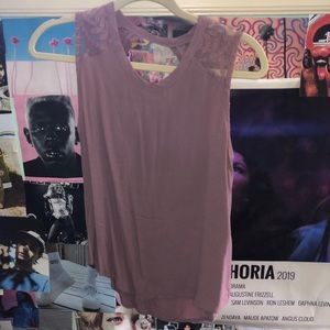 Pink flower detail top